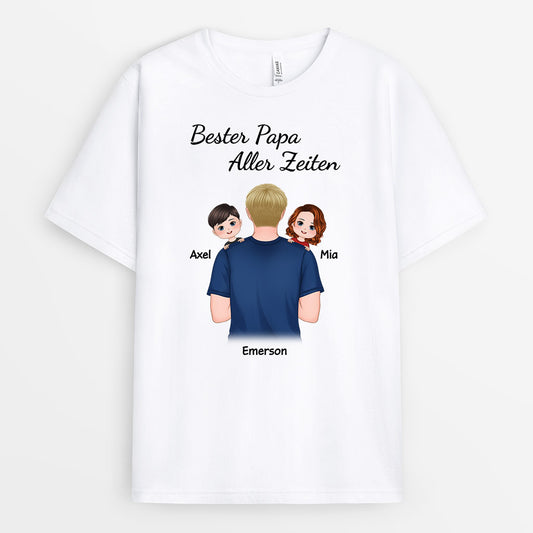 0771A290BGE2 0771A Personalisierte Geschenke T Shirt Sohn Tochter Papa