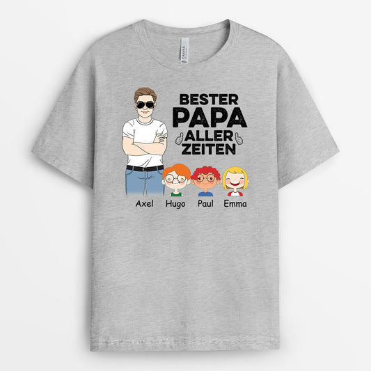0826AGE2 Personalisierte Geschenke T Shirt Kinder Enkel Papa Opa