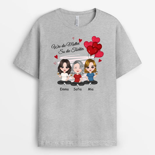 0831AGE2 Personalisierte Geschenke T Shirt Kinder Mama Oma