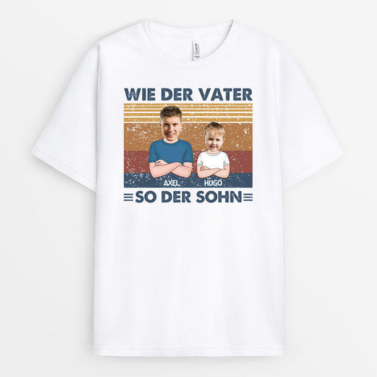 0837AGE1 Personalisierte Geschenke T Shirt Kinder Papa Opa