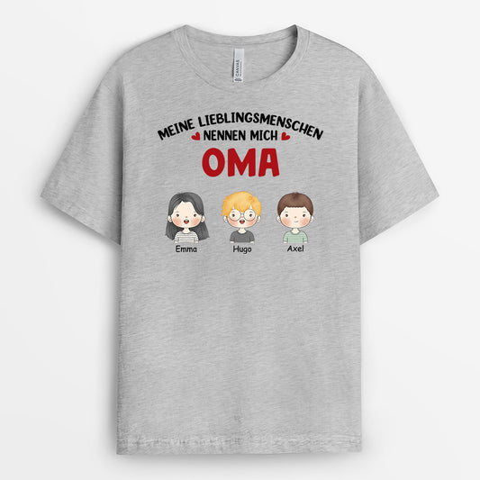 0857AGE2 Personalisierte Geschenke T Shirt Eiscreme Kinder Enkelkinder Mama Oma