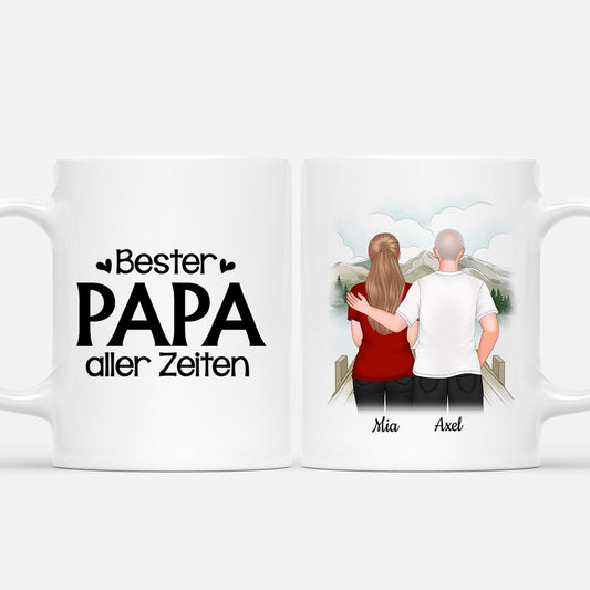 0860MGE1 Personalisierte Geschenke Tasse Kinder Enkelkinder Papa Opa