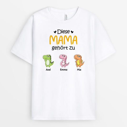 0879AGE1 Personalisierte Geschenke T Shirt Kinder Enkelkinder Mama Oma