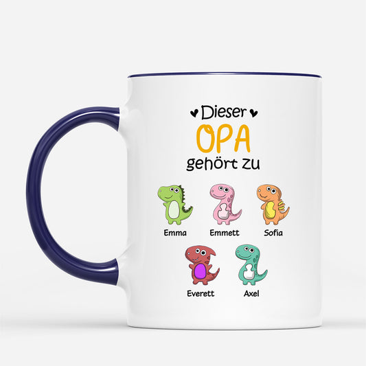 0879MGE2 Personalisierte Geschenke Tasse Kinder Enkelkinder Papa Opa