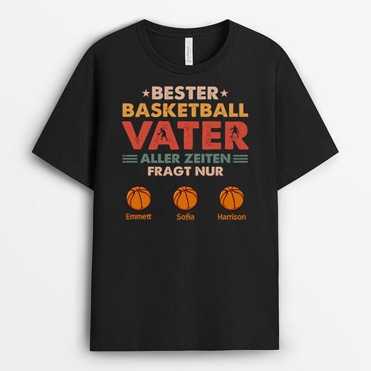 0881AGE2 Personalisierte Geschenke T Shirt Kinder Basketball Enkelkinder Papa Opa