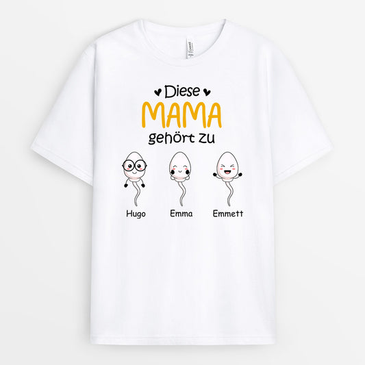 0885AGE1 Personalisierte Geschenke T Shirt Kinder Enkelkinder Mama Oma