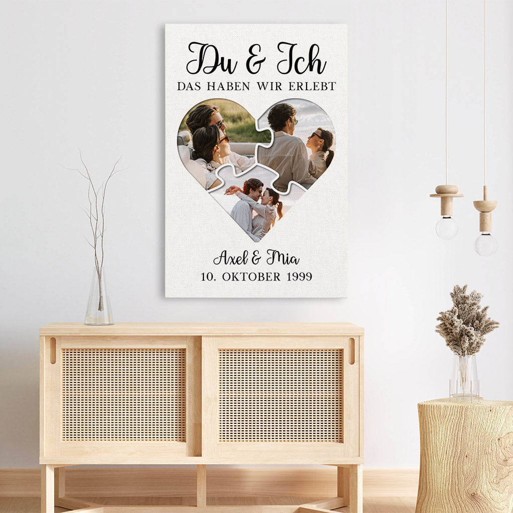0889CGE3 Personalisierte Geschenke Leinwand Meer Paare Freund Freundin