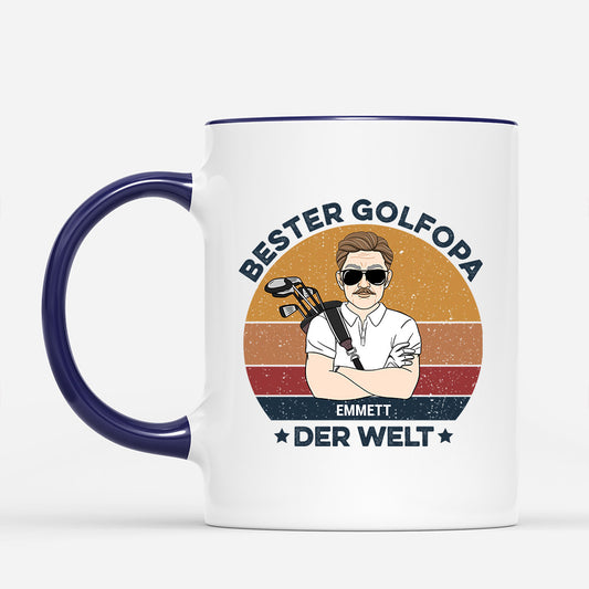0895MGE2 Personalisierte Geschenke Tasse Golf Kinder Enkelkinder Papa Opa